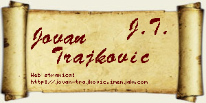 Jovan Trajković vizit kartica